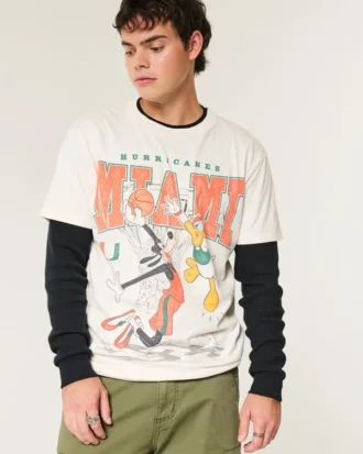Rahat Disney Miami Hurricanes Grafikli Tişört