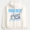 Rahat Manchester City Grafik Kapüşonlu Sweatshirt
