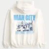 Rahat Manchester City Grafik Kapüşonlu Sweatshirt