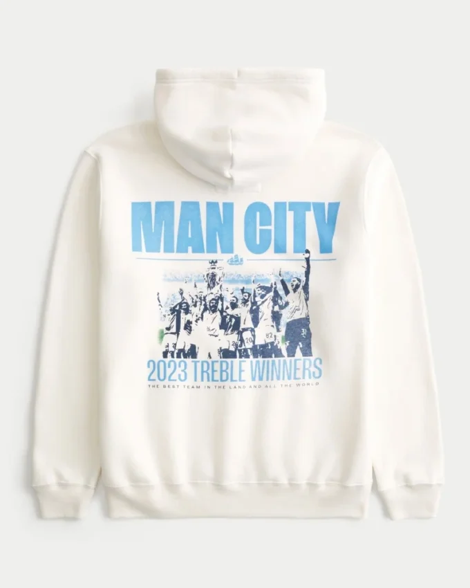 Rahat Manchester City Grafik Kapüşonlu Sweatshirt