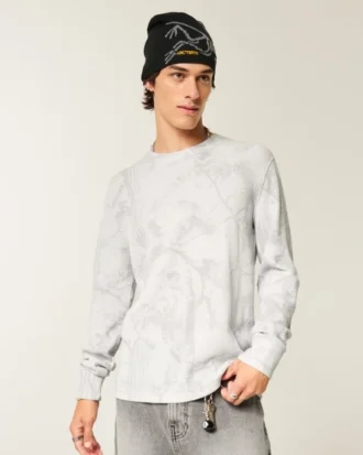 Rahat Uzun Kollu Termal Crew Camo Tişört