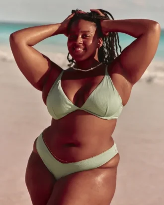 Ribana Yüksek Bacak Cheekiest Bikini Altı