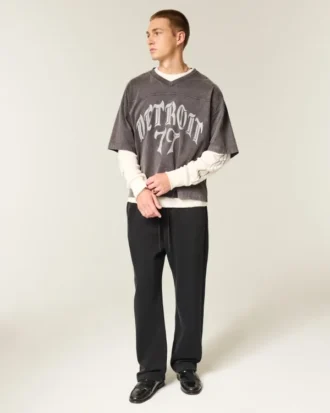 Örümcek Nakışlı Bol Sweatpantolon