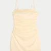 Saten Sırt Fiyonklu Bodycon Elbise