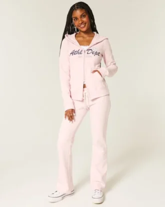 Slim Athletic Dept Grafikli Fermuarlı Kapüşonlu Sweatshirt