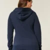 Slim Striped 1998 Grafik Fermuarlı Kapüşonlu Sweatshirt
