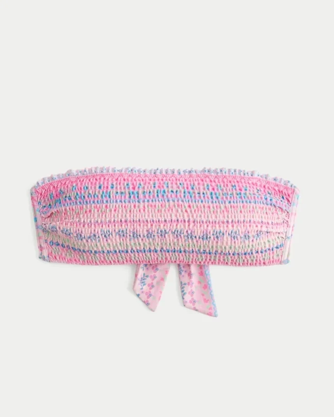 Smoklu Bandeau Bikini Üstü Smoklu Bandeau Bikini Üstü