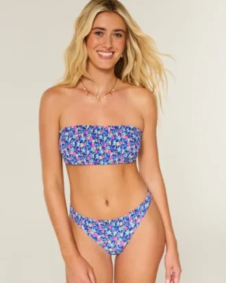 Smoklu Bandeau Bikini Üstü