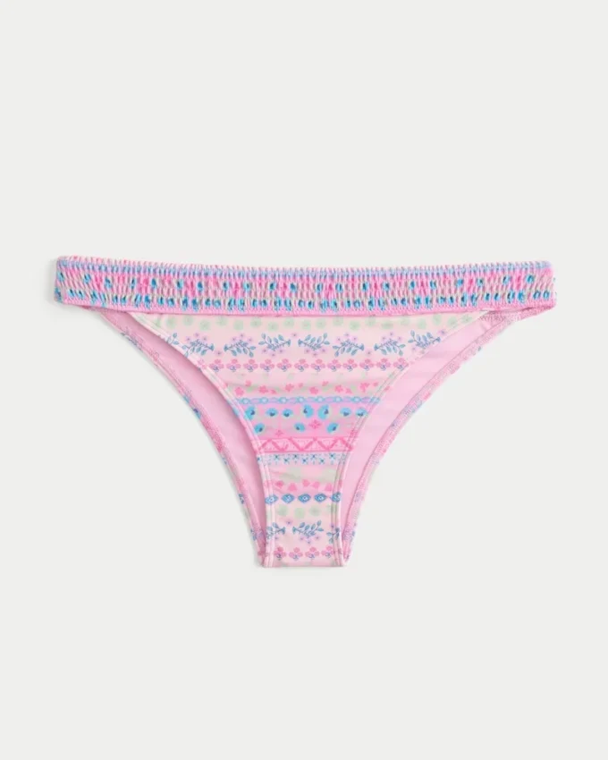 Smoklu Bel Yüksek Bacak Cheekiest Bikini Altı