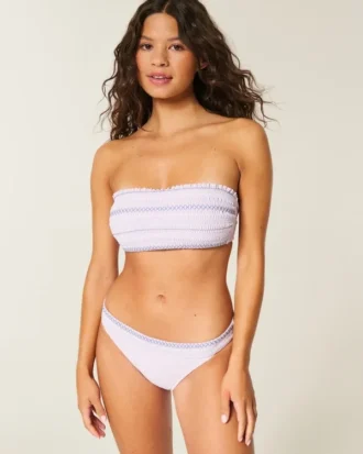 Smoklu Bel Yüksek Bacak Cheekiest Bikini Altı