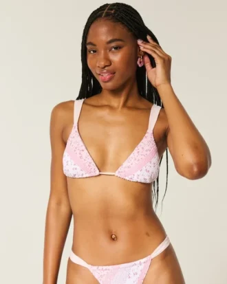 Smoklu Omuz Üstü Üçgen Bikini Üstü