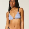Smoklu Omuz Üstü Üçgen Bikini Üstü