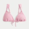 Smoklu Omuz Üstü Üçgen Bikini Üstü