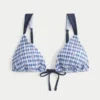 Smoklu Omuz Üstü Üçgen Bikini Üstü