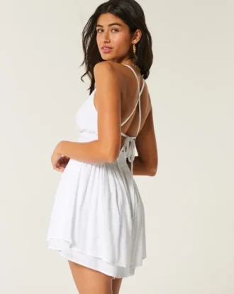 Sırtı Açık Babydoll Romper