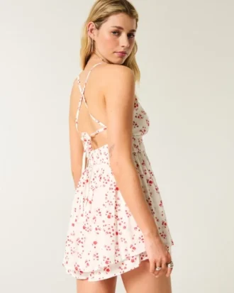 Sırtı Açık Babydoll Romper
