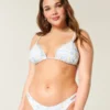Süslemeli Üçgen Bikini Üstü