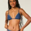 Süslemeli Üçgen Bikini Üstü