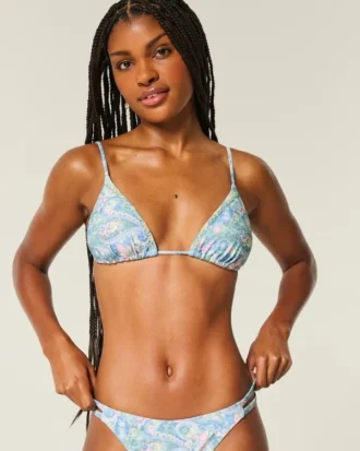Süslemeli Üçgen Bikini Üstü