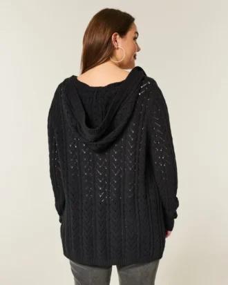 Stitchy Kapüşonlu Kapasız Hırka