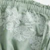 Straplez Nakışlı Babydoll Elbise