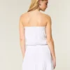 Straplez İpli Bluzon Mini Elbise Straplez İpli Bluzon Mini Elbise