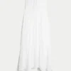 Straplez Smocked Maxi Elbise