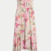 Straplez Smocked Maxi Elbise