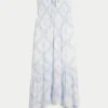 Straplez Smocked Maxi Elbise