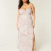 Straplez Twist Bust Maxi Elbise