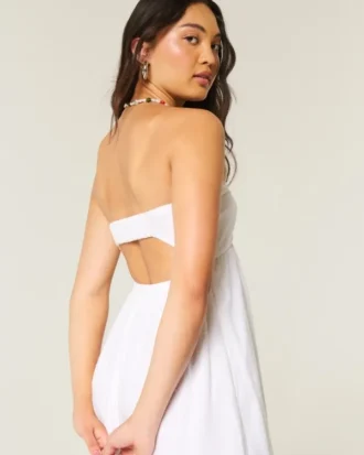 Straplez Twist Bust Maxi Elbise
