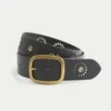 Sunburst Grommet Vegan Deri Kemer