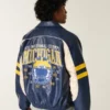 Suni Deri Michigan Üniversitesi Wolverines Grafik Ceket Suni Deri Michigan Üniversitesi Wolverines Grafik Ceket