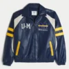 Suni Deri Michigan Üniversitesi Wolverines Grafik Ceket Suni Deri Michigan Üniversitesi Wolverines Grafik Ceket