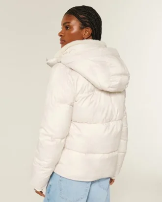 Suni Kürk Astarlı Her Hava Koşuluna Uygun Puffer Ceket