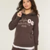 Suni Kürk Astarlı Kapüşonlu Grafik Kapüşonlu Sweatshirt Suni Kürk Astarlı Kapüşonlu Grafik Kapüşonlu Sweatshirt