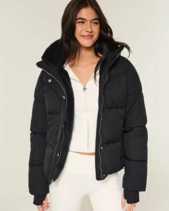 Suni Kürk Astarlı Puffer Ceket