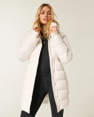 Suni Kürk Astarlı Puffer Parka