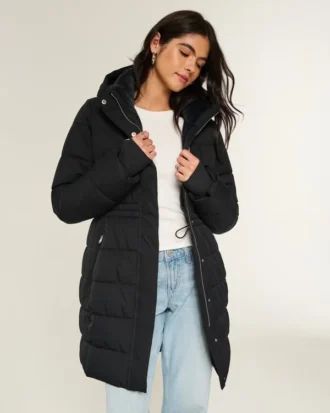 Suni Kürk Astarlı Puffer Parka