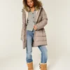 Suni Kürk Astarlı Puffer Parka