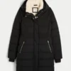 Suni Kürk Astarlı Puffer Parka