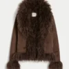 Suni Kürk Astarlı Suni Shearling Ceket
