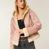 Suni Kürk Astarlı Suni Shearling Kapüşonlu Ceket