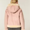 Suni Kürk Astarlı Suni Shearling Kapüşonlu Ceket