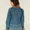 Suni Kürk Süslü Denim Ceket