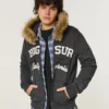 Suni Kürk Süslü Fermuarlı Big Sur Grafik Kapüşonlu Sweatshirt Suni Kürk Süslü Fermuarlı Big Sur Grafik Kapüşonlu Sweatshirt