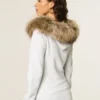 Suni Kürk Süslü Fermuarlı Kapüşonlu Sweatshirt Suni Kürk Süslü Fermuarlı Kapüşonlu Sweatshirt