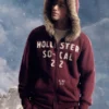 Suni Kürk Süslü Fermuarlı Logo Grafik Kapüşonlu Sweatshirt Suni Kürk Süslü Fermuarlı Logo Grafik Kapüşonlu Sweatshirt