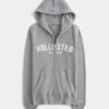 Suni Kürk Süslü Logo Grafik Fermuarlı Kapüşonlu Sweatshirt Suni Kürk Süslü Logo Grafik Fermuarlı Kapüşonlu Sweatshirt