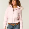 Suni Kürk Süslü Puffer Bomber Ceket
